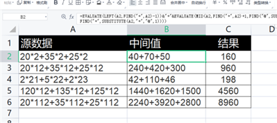 表格中混合算法能不能实现分级计算