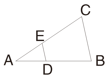 ABC中,DE∥BC交AB于D,交AC于E,若AD:DB=2:3求DE的长