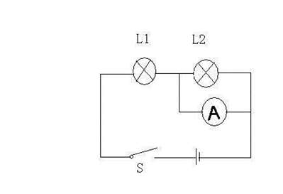 如图所示，某同学在实验室误把电流表并联在点灯L2两端，开关闭合后观察到的现象是L1亮L2不亮，为什么