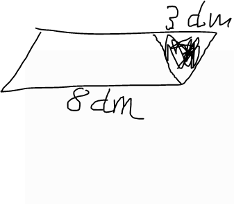 已知平行四边形的面积是48dm，求阴影部分的面积