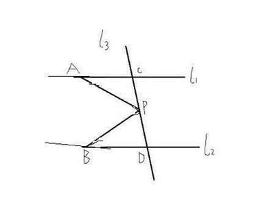 如图，已知直线l1∥l2,直线l3与直线l1，l2分别交与点C和点D