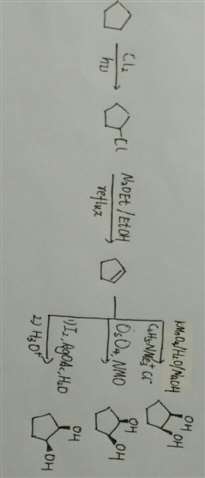 环戊烷怎样转化为顺-1,2-环戊二醇？