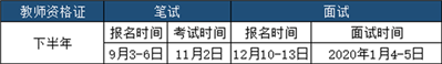 教师资格证考试是什么时候？