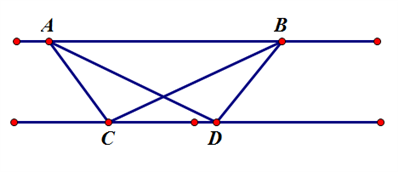 如图 两线平行 ∠ACB和∠ADB相等 求证△ABC≌△ABD