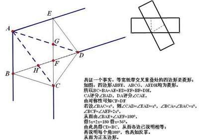 用一张纸条打结为什么是五边形？是不是正五边形？为什么？