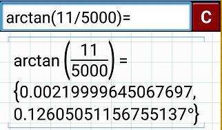 a=arctan（11/3100）,b=arctan（11/5000）,a+b等于多少