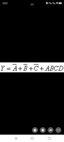 Y=A非+B非+C非+ ABCD化简