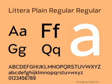 Littera Plain Bold Regular是什么字体