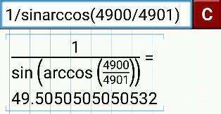 csc［arccos（4900/4901）］，如何回答这道题