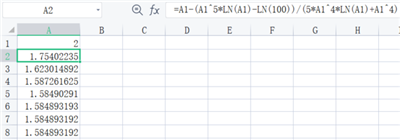 logx100-x^5=0