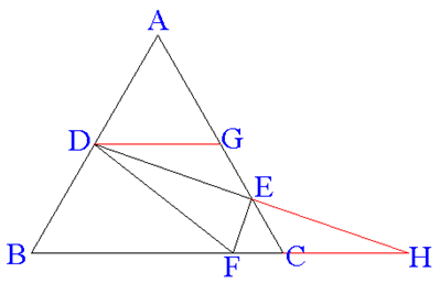 如图,在正△ABC中,D,E分别为边AB,AC上的点,BD=2CE,