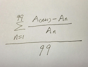 你好 请问我应该怎么计算某种资产价格的累计平均增长率  以天为单位