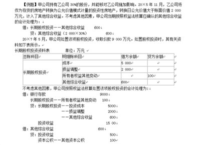 请问有关长期股权投资的题目