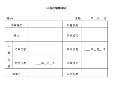 求公司印章注销申请书模板？