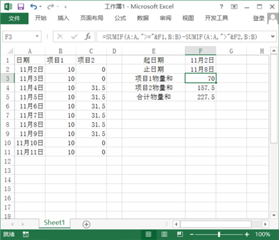 求日期间项目数据在均值