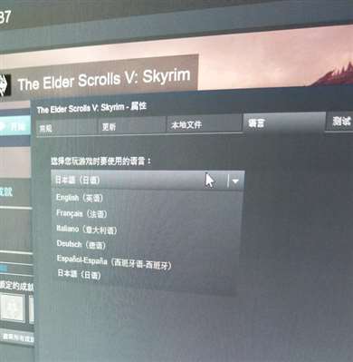 上古卷轴5怎么调中文版呀