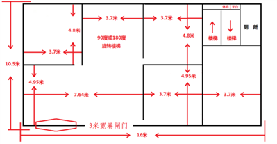 180度转角楼梯